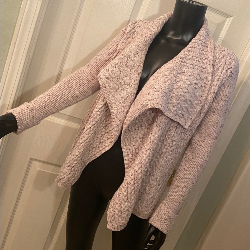 Knox Rose Women's Light Pink Purple Cardigan Sweater - Picture 4 of 10